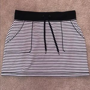 Black and white stripe skirt